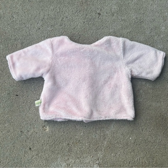Classic Pooh Disney Newborn Baby Girl Pink Fleece Cardigan Sweater Jacket - Picture 4 of 10